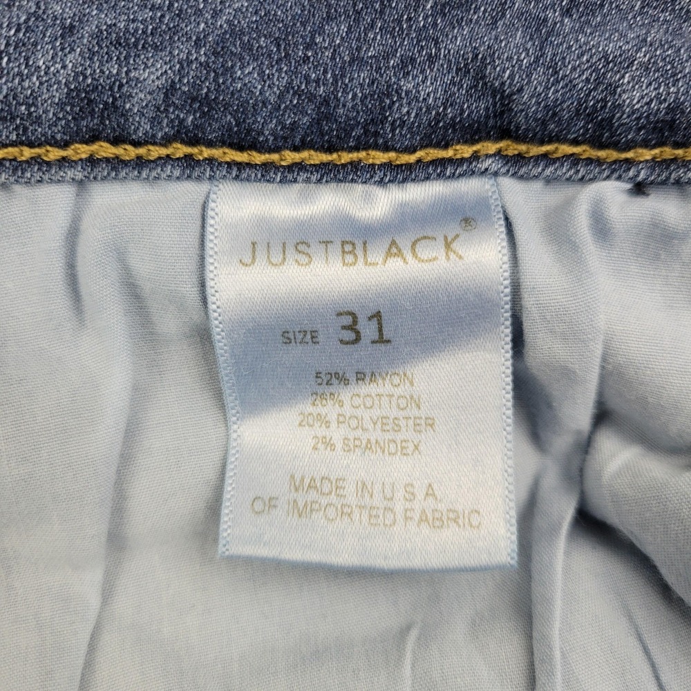 Just Black Jeans Womens 31 Blue Skinny Stretch Denim High Rise Made in USA BP03 - Picture 8 of 12